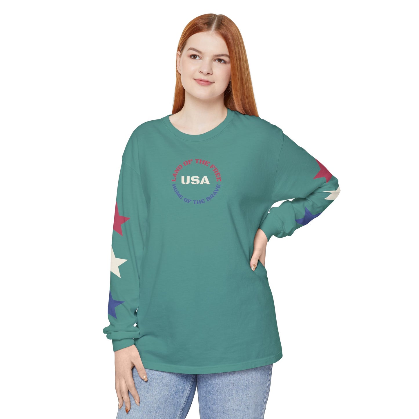 USA "Land of the Free" Long Sleeve Tee