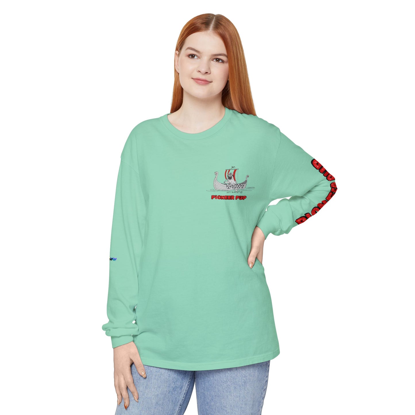 Pioneer Pup | Pug Long Sleeve Tee