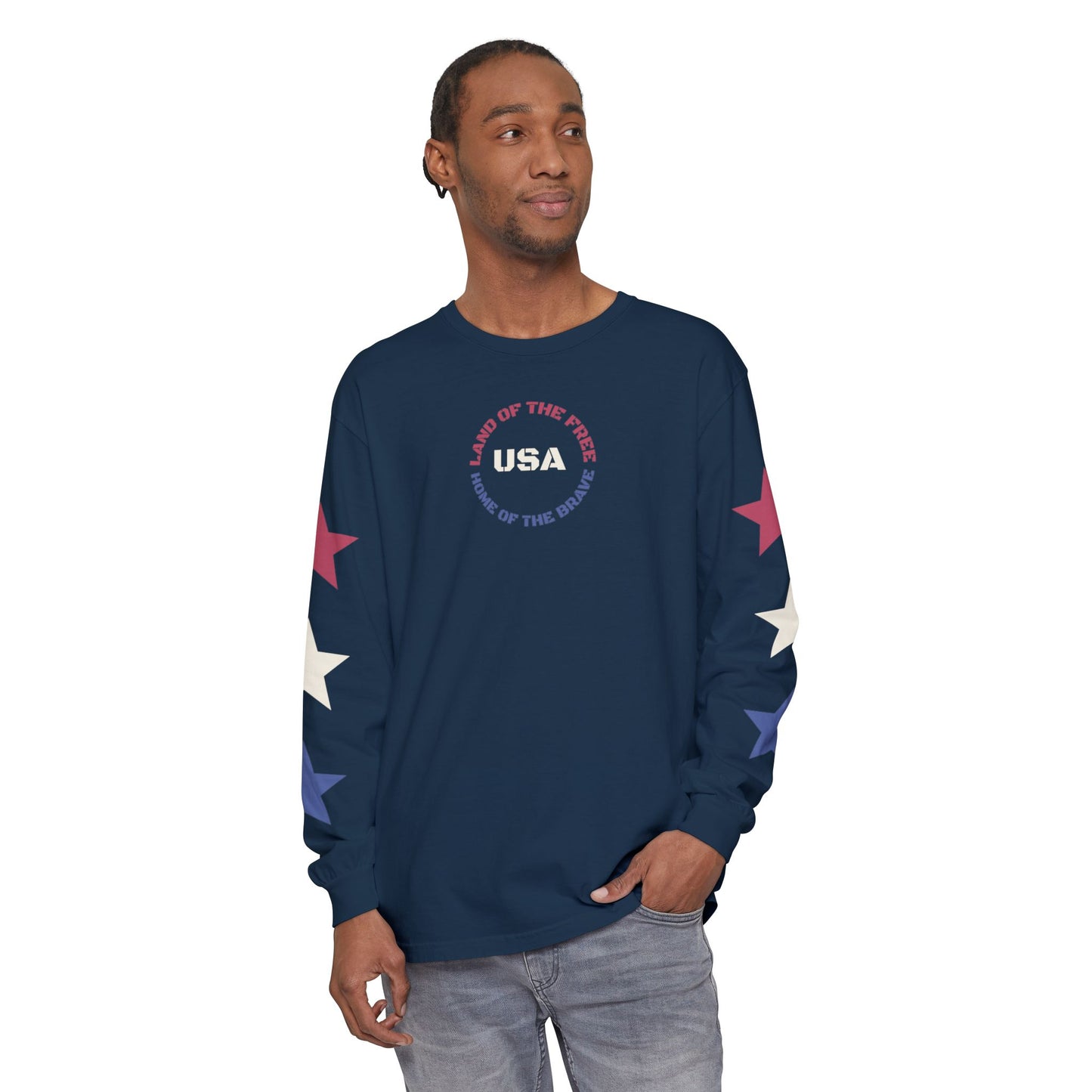 USA "Land of the Free" Long Sleeve Tee