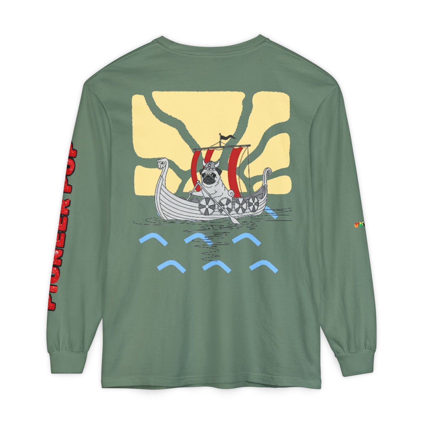 Pioneer Pup | Pug Long Sleeve Tee