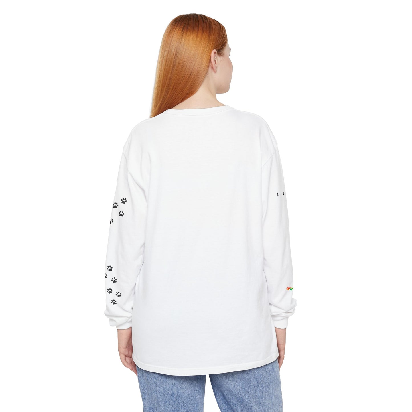 Dog Face Outline | Unisex Long Sleeve T-Shirt