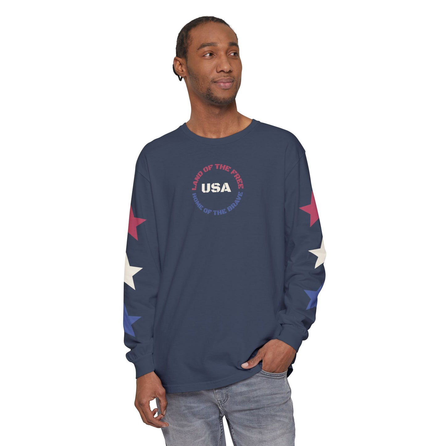 USA "Land of the Free" Long Sleeve Tee