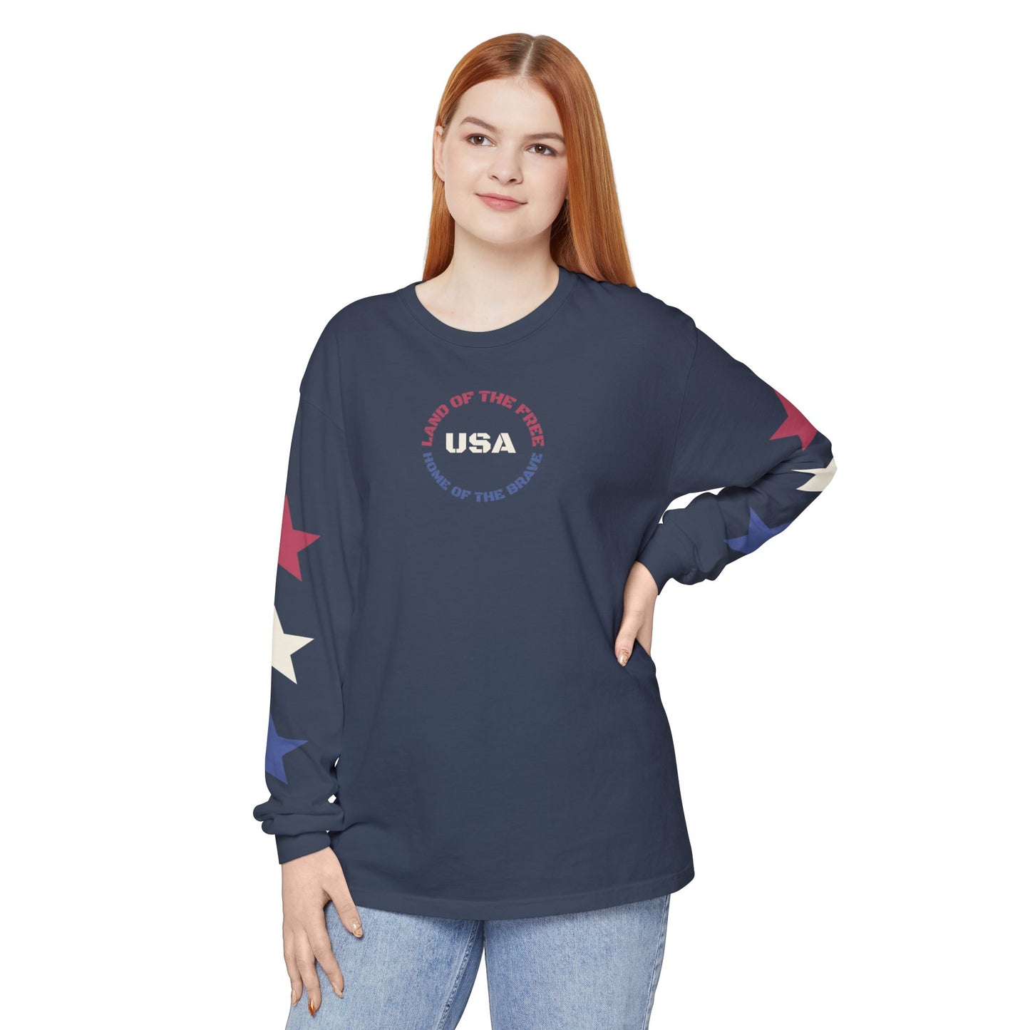 USA "Land of the Free" Long Sleeve Tee