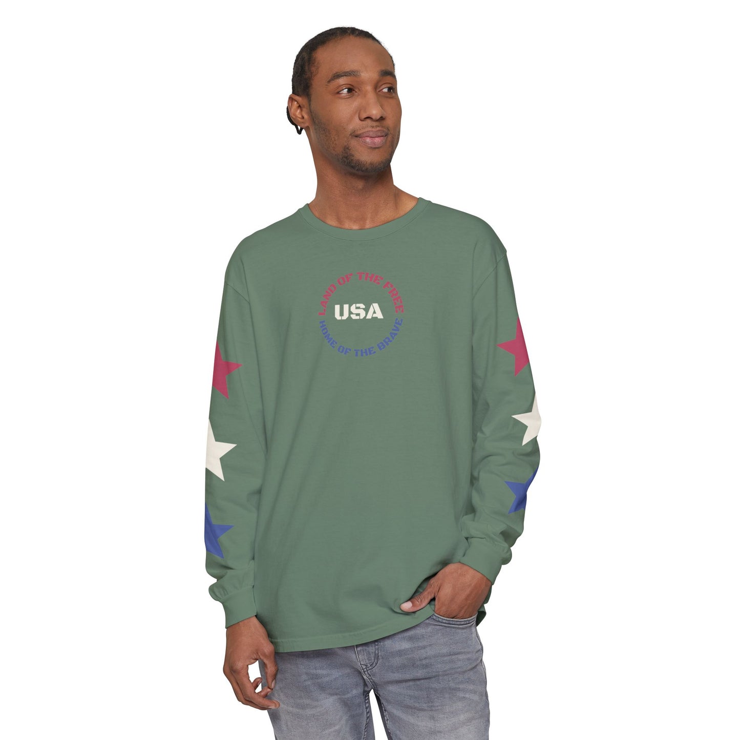 USA "Land of the Free" Long Sleeve Tee