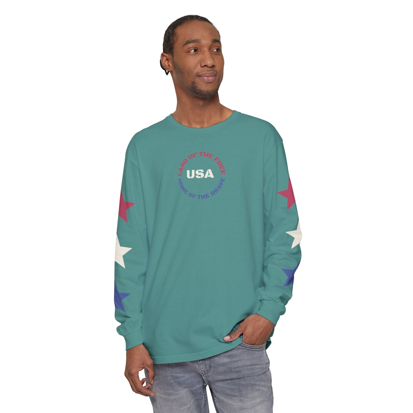 USA "Land of the Free" Long Sleeve Tee