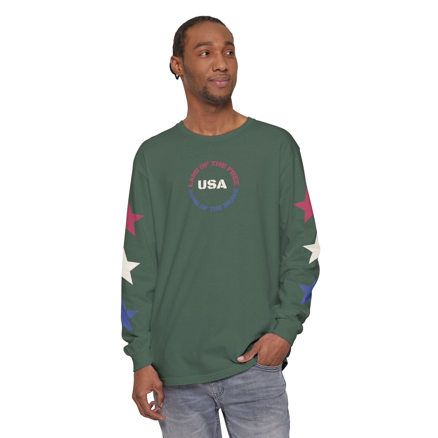 USA "Land of the Free" Long Sleeve Tee