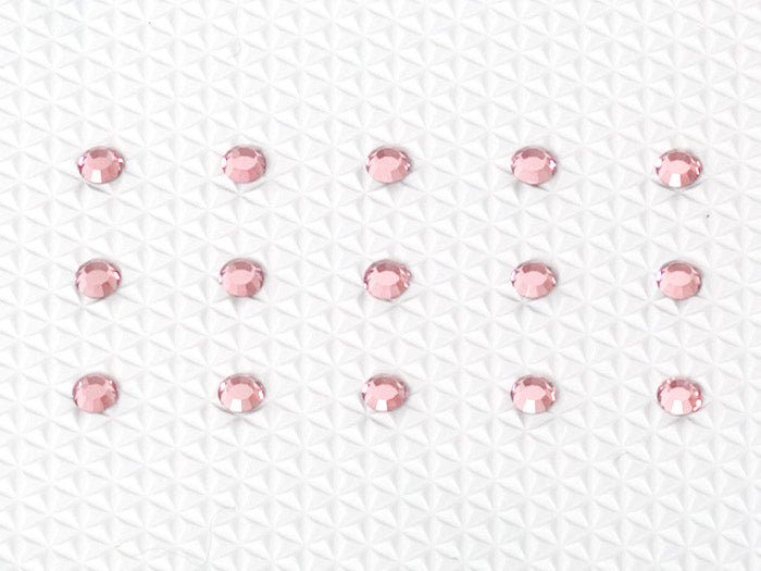 Light Rose | 2.9 mm | Swarovski® Elements Body Art Crystals | Self-Adhesive Flatback Crystals | 15 Each