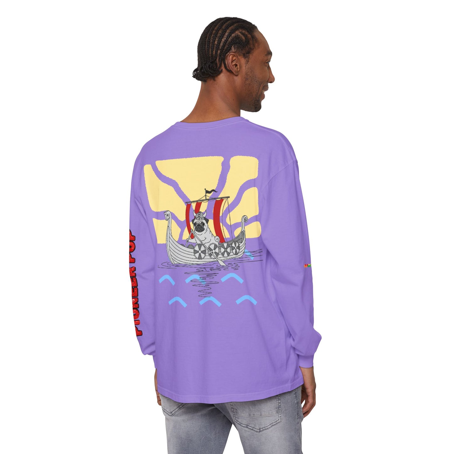 Pioneer Pup | Pug Long Sleeve Tee