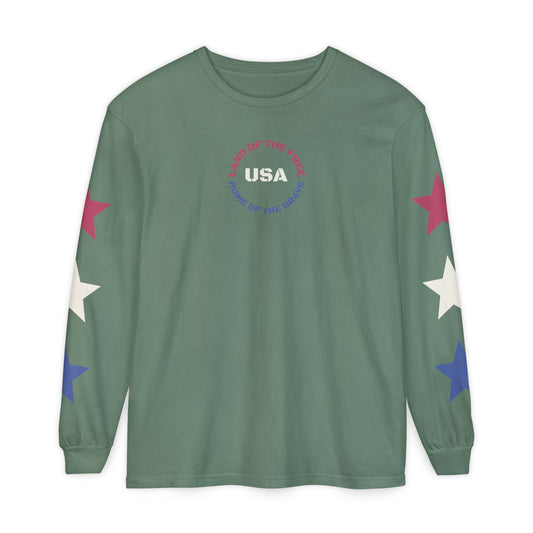 USA "Land of the Free" Long Sleeve Tee