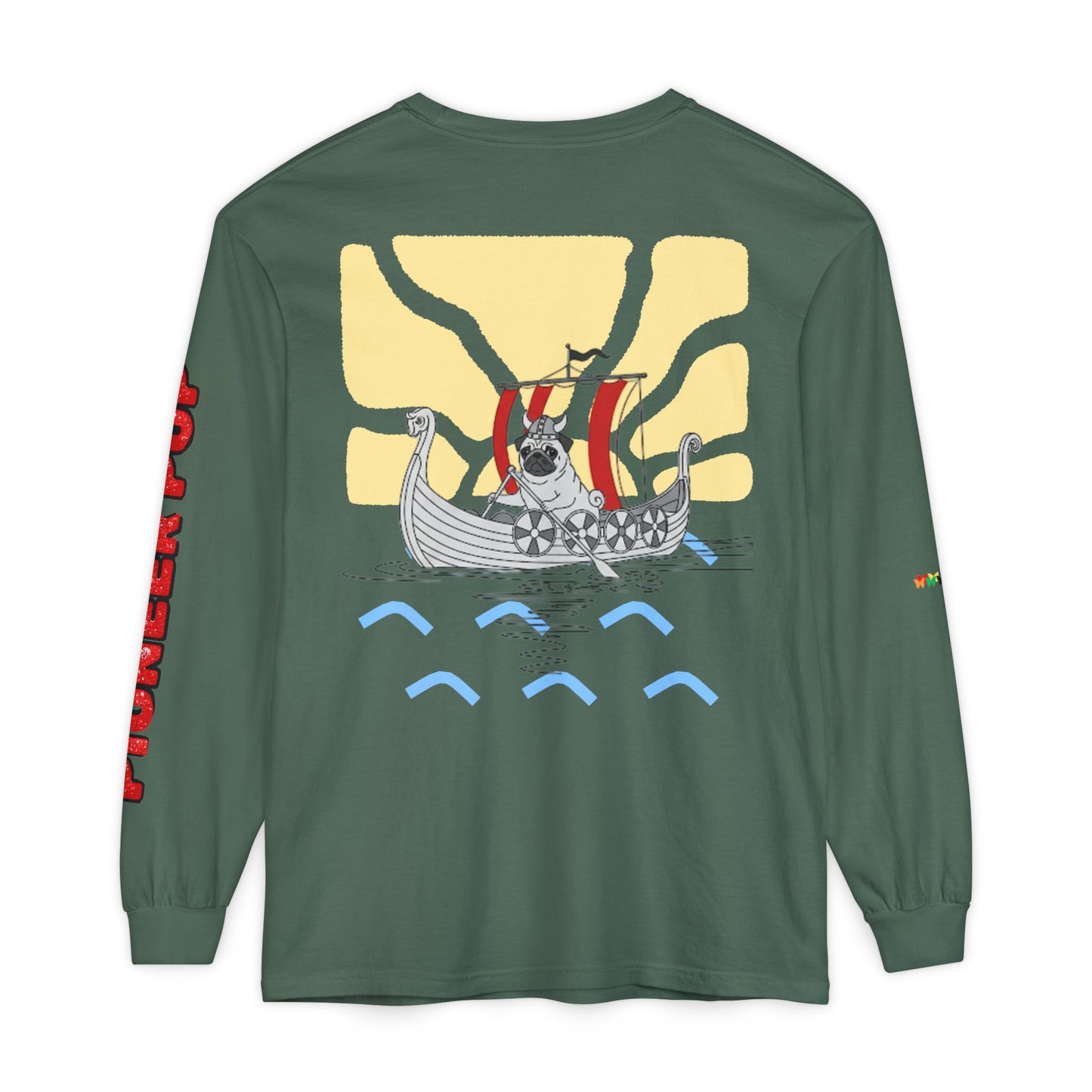 Pioneer Pup | Pug Long Sleeve Tee