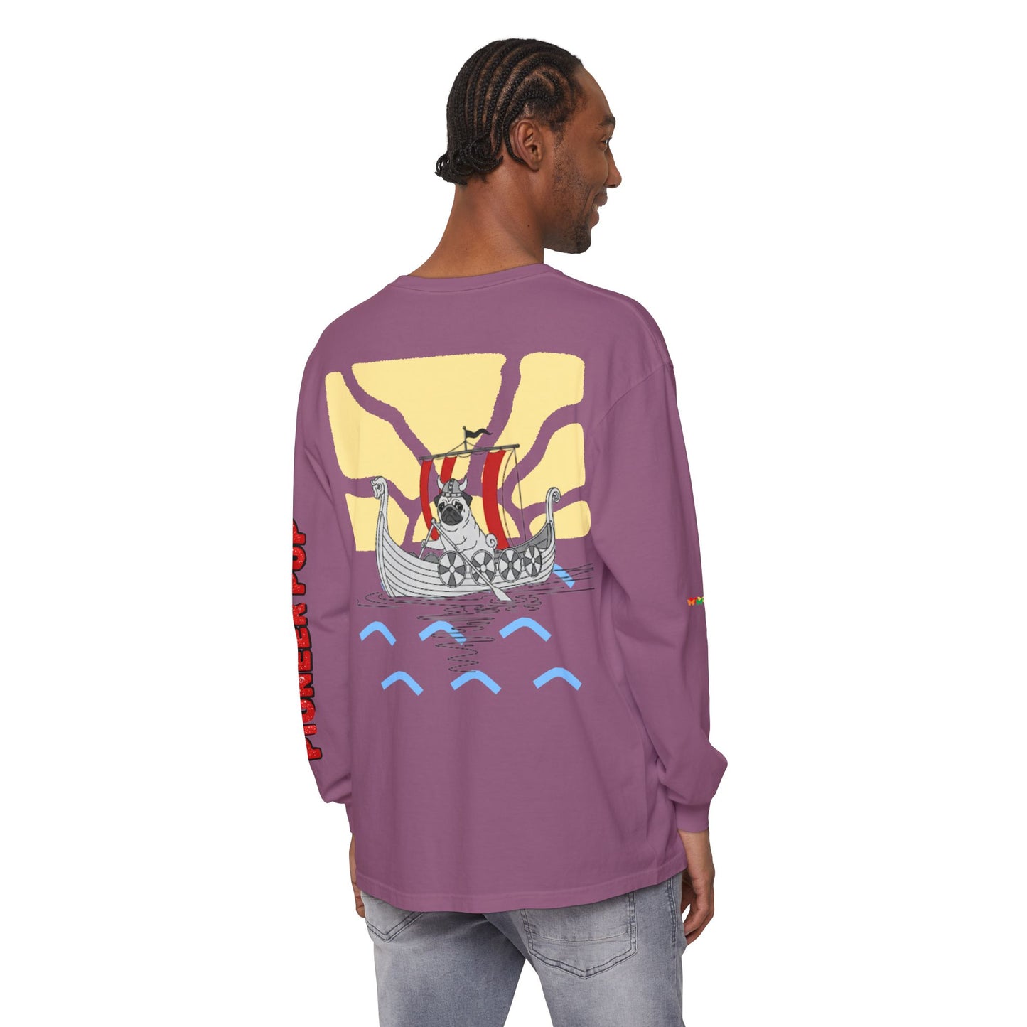 Pioneer Pup | Pug Long Sleeve Tee