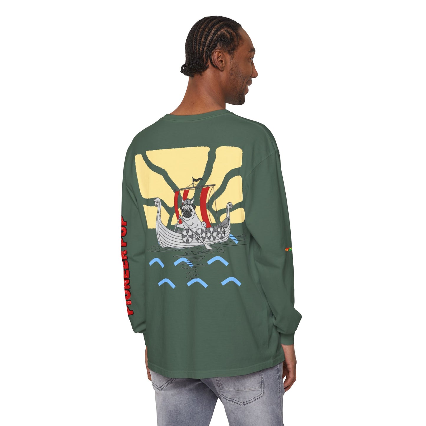 Pioneer Pup | Pug Long Sleeve Tee