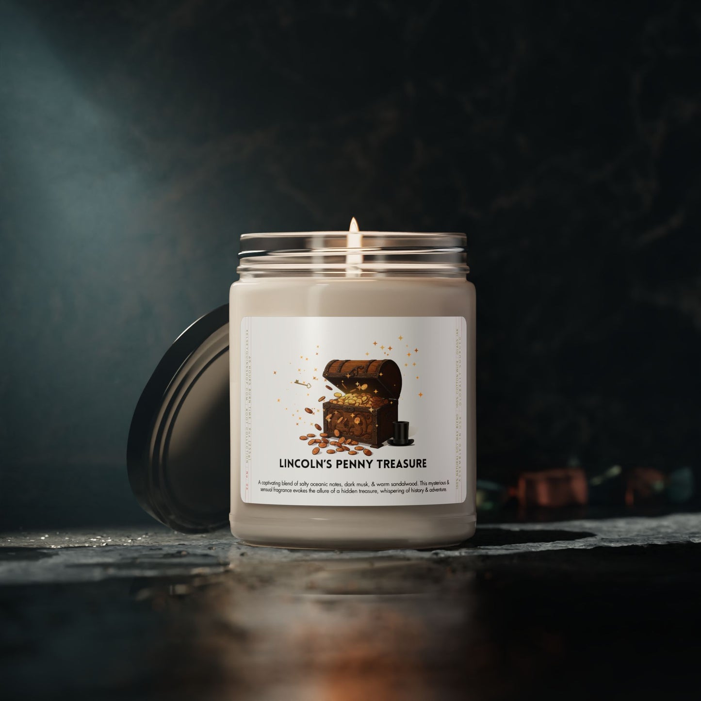 LINCOLN'S PENNY TREASURE | Root Collection, No. 6 | Pure Soy Candle, 9oz
