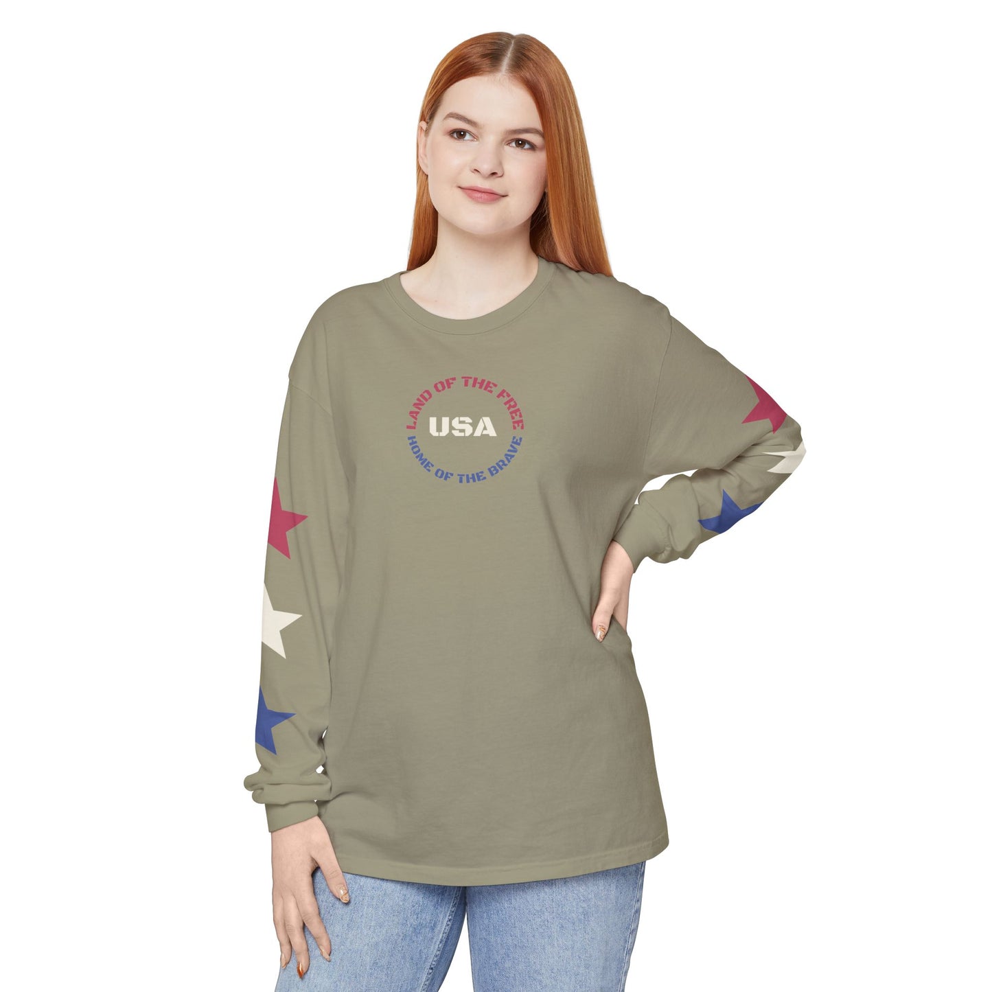 USA "Land of the Free" Long Sleeve Tee