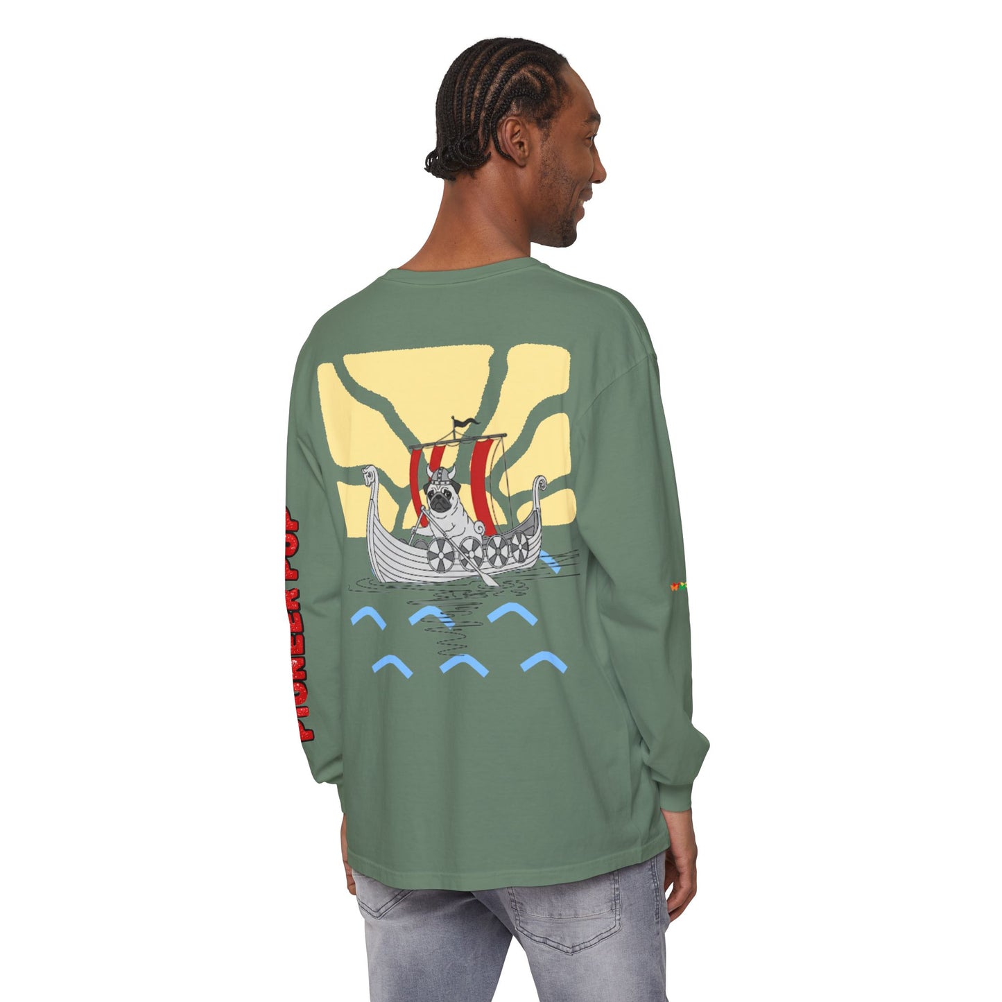 Pioneer Pup | Pug Long Sleeve Tee