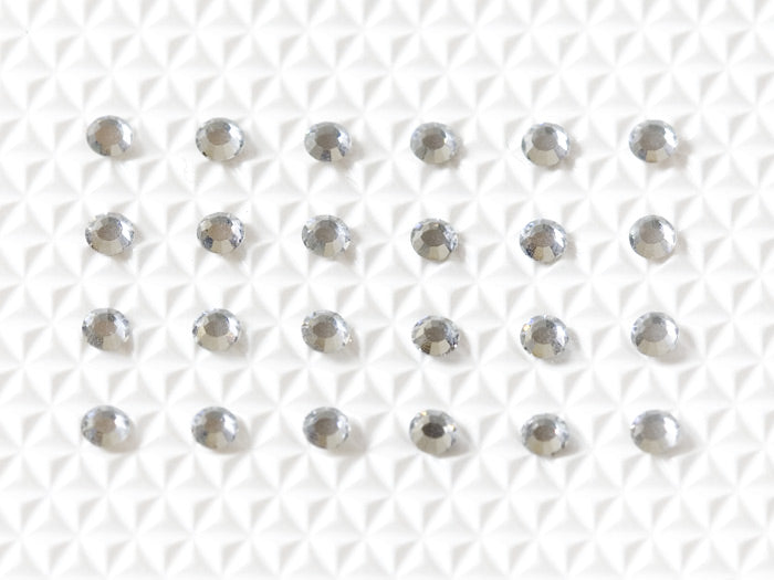 Crystal Individual Body Art Crystals 2.1 mm wide stones, 24 self-adhesive stones per strip